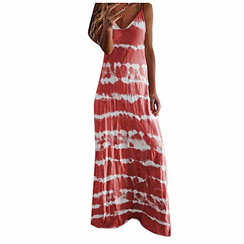 

shakumy dresses for women casual, women's gradient v neck long maxi dress sleeveless plus size summer party cami long dress
