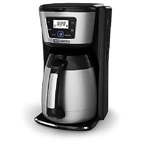 

black decker 12-cup thermal coffeemaker, black / silver, cm2035b