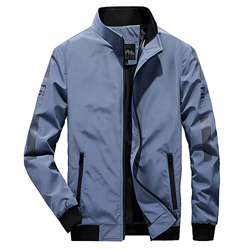 

Men's Hiking Jacket Hiking Windbreaker Outdoor Quick Dry Lightweight Breathable Sweat wicking Jacket Top Fishing Climbing Running Black Dark Green Sky Blue Dark Gray