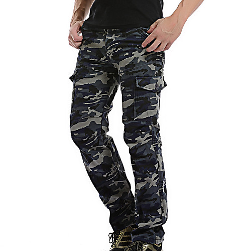 

Men's Hiking Pants Trousers Hunting Pants Tactical Cargo Pants Fleece Lining Ventilation Quick Dry Breathable Fall Winter Solid Colored Camo / Camouflage Elastane Cotton for Black Army Green Khaki S