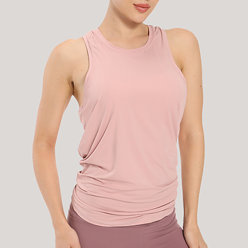

Women's Sleeveless Running Shirt Tee Tshirt Top Athletic Athleisure Summer Cotton Moisture Wicking Quick Dry Breathable Yoga Fitness Gym Workout Running Training Sportswear Solid Colored Normal White