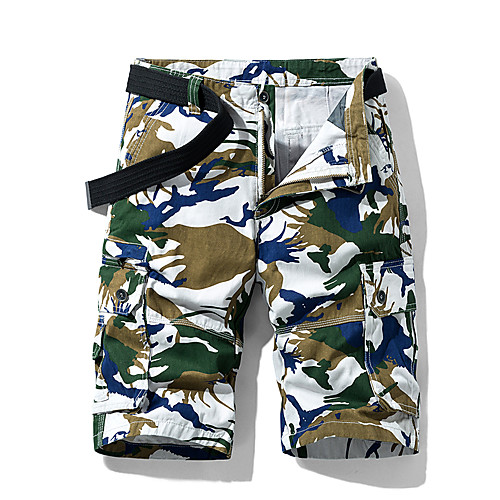 

Men's Hiking Shorts Camo Summer Outdoor Regular Fit Multi-Pockets Breathable Soft Comfortable Cotton Shorts White Army Green Light Brown Grey Khaki Fishing Beach Camping / Hiking / Caving 30 31 32 34