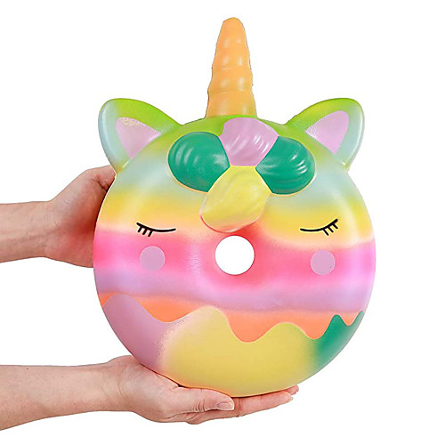 

13 Inches Squishies Jumbo Unicorn Donut Kawaii Soft Slow Rising Scented Giant Doughnut Squishies Stress Relief Kid Toys