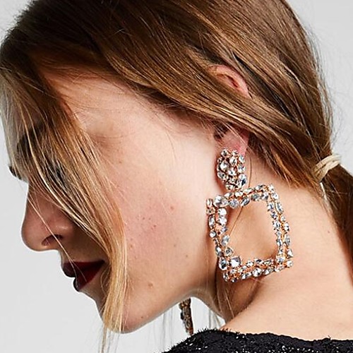 

Women's Hoop Earrings Geometrical Blessed Stylish Trendy Earrings Jewelry Gold For Party Wedding 1 Pair