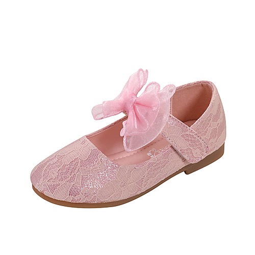 

Girls' Flats Comfort Flower Girl Shoes Princess Shoes Lace Little Kids(4-7ys) Daily Party & Evening Bowknot Flower White Pink Fall Spring
