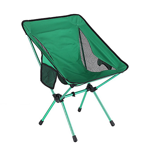 

Camping Chair with Side Pocket Multifunctional Portable Breathable Ultra Light (UL) Aluminum Alloy for 1 person Fishing Beach Camping Traveling Autumn / Fall Winter Green