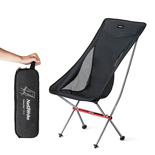 

Camping Chair High Back with Headrest Multifunctional Portable Breathable Ultra Light (UL) Aluminum Alloy for 1 person Fishing Beach Camping Traveling Autumn / Fall Winter Black Grey