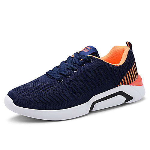 

Men's Trainers Athletic Shoes Sporty Athletic Outdoor Running Shoes Basketball Shoes Synthetics Tissage Volant Breathable Non-slipping Height-increasing Booties / Ankle Boots Black Blue Gray Spring