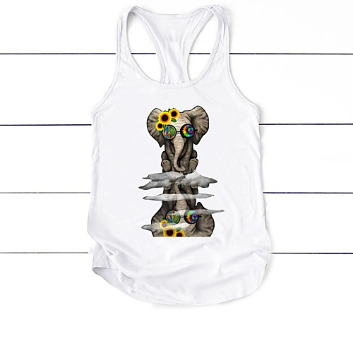 

Women's Yoga Top Racerback Fashion White Black Gray Cotton Fitness Gym Workout Running Tank Top T Shirt Sport Activewear Moisture Wicking Quick Dry Lightweight Breathable High Elasticity