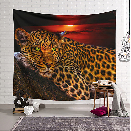 

Wall Tapestry Art Decor Blanket Curtain Hanging Home Bedroom Living Room Decoration Polyester Leopard