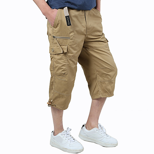 

Men's Hiking Shorts Hiking Cargo Shorts Tactical Shorts Ventilation Multi-Pockets Quick Dry Breathable Summer Solid Colored Cotton Bottoms for Hunting Fishing Casual Black Army Green Blue M L XL XXL