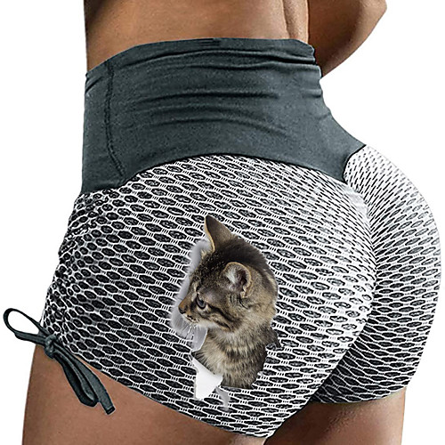 

Women's High Waist Yoga Short Scrunch Butt Ruched Butt Lifting Yoga Pants 3D Cartoon Tummy Control Fitness Gym Workout Running Sports Activewear High Elasticity Skinny
