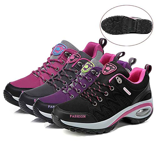 

Women's Hiking Shoes Sneakers Hiking Boots Anti-Slip Shock Absorption Breathable Wearable Hiking Outdoor Exercise Running Fall & Winter Dark Grey Violet Rose Red