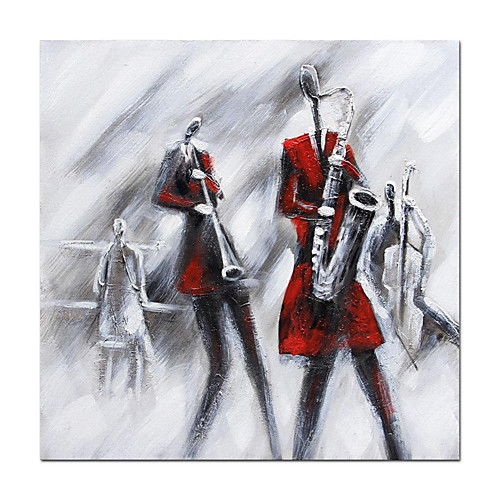 

Oil Painting Hand Painted Abstract Band Posters Saxophonist Wall Art Home Room Decoration Rolled Canvas No Frame Unstretched