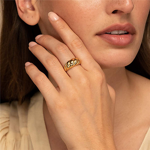 

Ring Retro Gold Silver Alloy Stylish Simple European 1pc 5 6 7 8 9