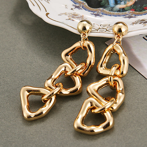 

irregular metal chain earrings cross-border earrings simple personality metal earrings