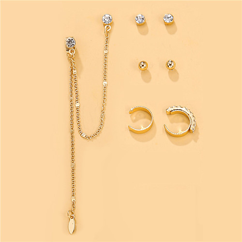

multi-hole earring combination dot drill earring ear clip set