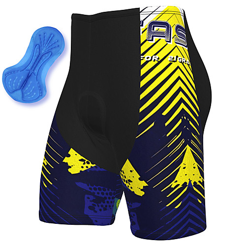 

21Grams Men's Cycling Shorts Spandex Bike Padded Shorts / Chamois Breathable Quick Dry Sports Yellow / Green Mountain Bike MTB Road Bike Cycling Clothing Apparel Bike Wear / Athleisure