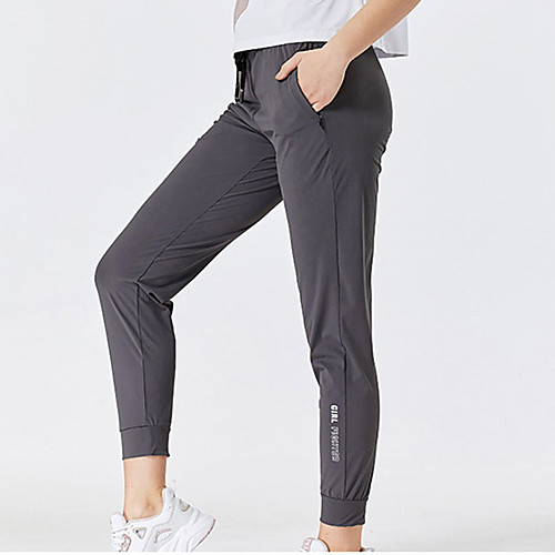 

Women's Sweatpants Jogger Pants Drawstring Pocket Nylon Spandex Letter & Number Sport Athleisure Pants / Trousers Pants Bottoms Moisture Wicking Quick Dry Breathable Soft Comfortable Everyday Use