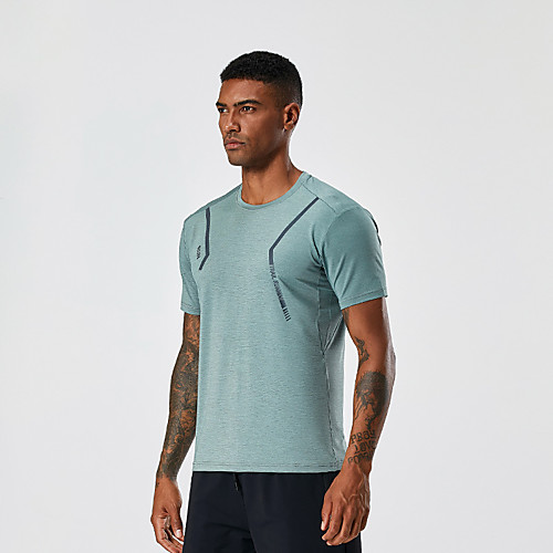 

Men's Tee / T-shirt Reflective Strip Crew Neck Stripes Sport Athleisure T Shirt Top Short Sleeves Breathable Moisture Wicking Soft Comfortable Exercise & Fitness Running Everyday Use Casual Daily