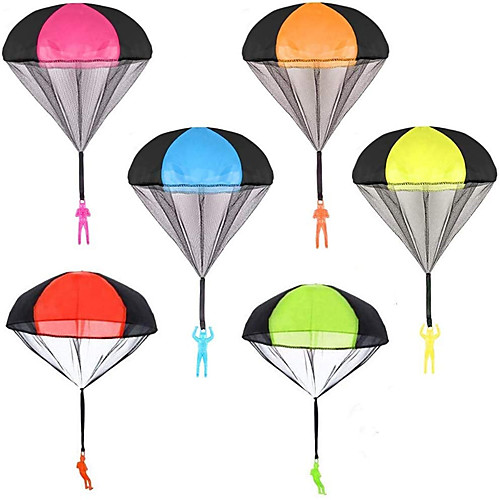 

6 PCS Parachute Toy Tangle Free Throwing Toy Parachute Outdoor Children's Flying Toys Toss It Up and Watching Landing Outdoor Toys for Kids and Adults