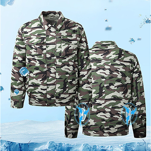 

Summer hiking jacket top outdoor cooling fan jacket men's air-conditioning clothing camouflage coat sun protection wear-resistant construction work clothes