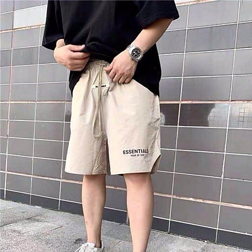 

Men's Casual / Sporty Athleisure Quick Dry Breathable Sports Daily Beach Chinos Shorts Pants Letter Short Drawstring Elastic Waist Black Yellow Navy Blue Beige