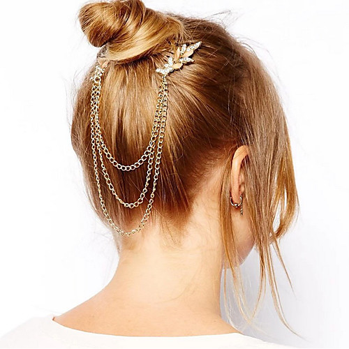 

Elegant Lady Alloy Headpiece with Crystals / Chain 1 Piece Special Occasion / Party / Evening Headpiece