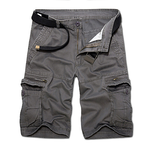 

Men's Hiking Shorts Hiking Cargo Shorts Tactical Shorts Ventilation Multi-Pockets Quick Dry Breathable Summer Solid Colored Cotton Bottoms for Hunting Fishing Casual Black Army Green Grey XS S M L XL