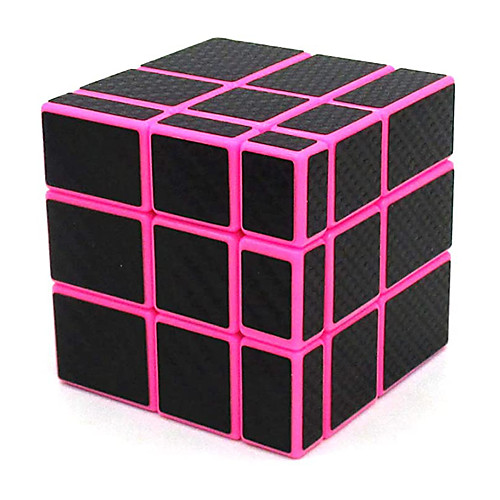 

Mirror Cube 3x3x3 Magic Cube 3x3 Unequal Speed Cube Carbon Fiber Sticker Puzzle Toys Pink