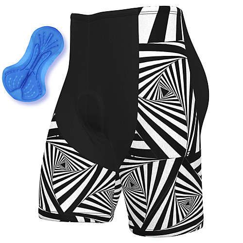 

21Grams Men's Cycling Shorts Spandex Bike Padded Shorts / Chamois Breathable Quick Dry Sports 3D Zebra Black Mountain Bike MTB Road Bike Cycling Clothing Apparel Bike Wear / Athleisure