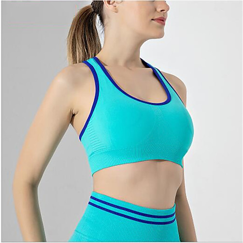 

Women's Sports Bra Yoga Top Medium Support Winter Solid Color Black Green Dark Blue Gray Nylon Yoga Fitness Gym Workout Sports Bra Bra Top Top Sport Activewear Breathable Quick Dry Comfortable Freedom