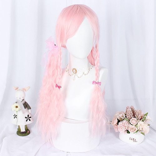 

Pink / White Sweet Style Lolita Wig 70 inch Cosplay Wigs Other Wig Halloween Wigs