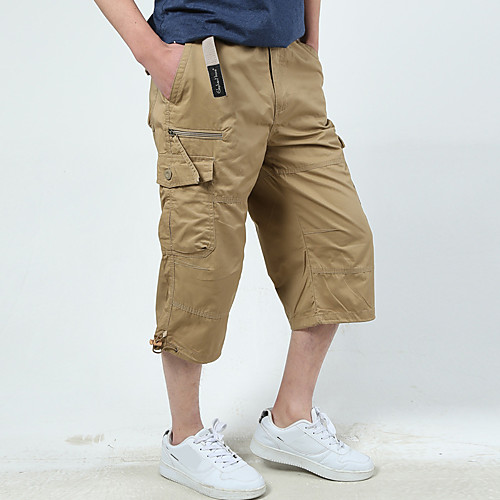 

Men's Hiking Shorts Hiking Cargo Shorts Tactical Shorts Ventilation Multi-Pockets Quick Dry Breathable Summer Solid Colored Cotton Bottoms for Hunting Fishing Casual Black Yellow Dark Green S M L XL