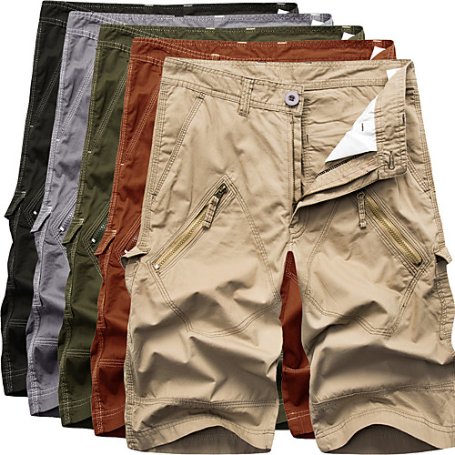 

Men's Hiking Shorts Hiking Cargo Shorts Tactical Shorts Ventilation Multi-Pockets Quick Dry Breathable Spring Summer Solid Colored Cotton Bottoms for Hunting Fishing Casual Black Army Green Burgundy