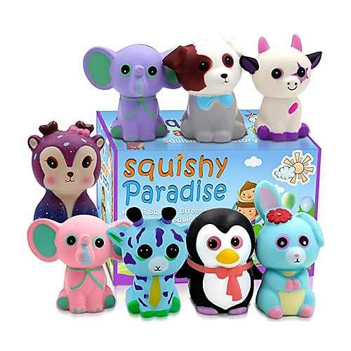 

Jumbo Squishies Slow Rising 8 Pack Animal Squishy Toys Cream Scented Squishies Pack Stress Relief Super Soft Squeeze Kawaii Cute Squishy Slow Rising for Kids