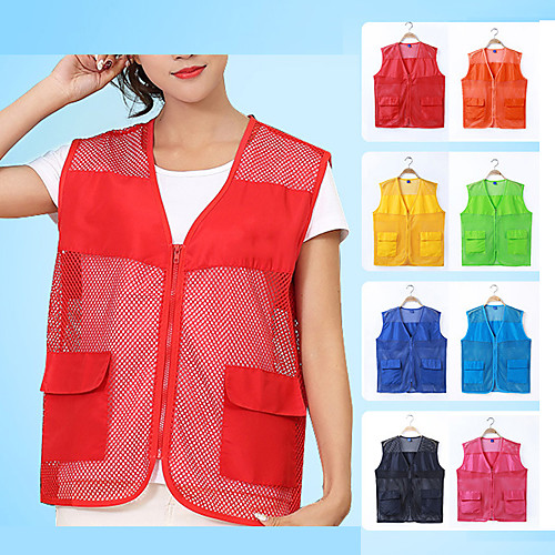 

Women's Hiking Vest / Gilet Fishing Vest Sleeveless Vest / Gilet Jacket Top Outdoor Lightweight Breathable Quick Dry Sweat wicking Autumn / Fall Spring Sapphire orange Kong Lan Hunting Fishing