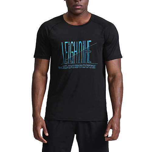 

Men's Tee / T-shirt Pure Color Crew Neck Letter & Number Sport Athleisure T Shirt Top Short Sleeves Breathable Moisture Wicking Soft Comfortable Everyday Use Casual Daily Outdoor Exercising