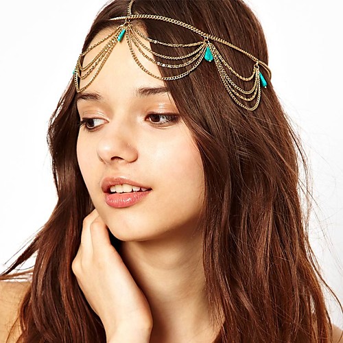 

Classical Retro Alloy Headpiece with Chain 1 Piece Special Occasion / Party / Evening Headpiece