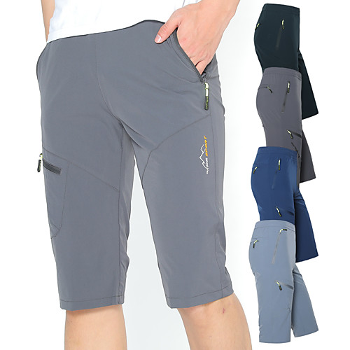 

Men's Hiking Shorts Summer Outdoor Waterproof Multi-Pockets Quick Dry Lightweight Spandex Capri Pants Dark Grey Black Blue Light Grey Dark Green Fishing Climbing Beach XL XXL XXXL 4XL 5XL