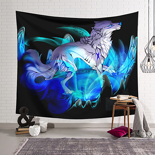 

Wall Tapestry Art Decor Blanket Curtain Hanging Home Bedroom Living Room Decoration Polyester Wolf