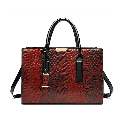 

Women's Bags Satchel Top Handle Bag Date Office & Career 2021 Handbags Black Red Brown