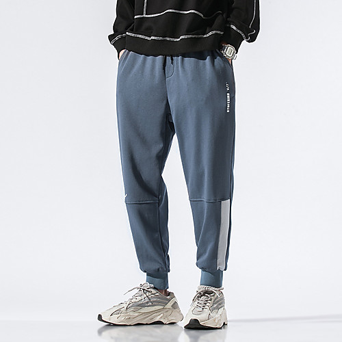 

Men's Sweatpants Jogger Pants Side Pockets Drawstring Spandex Color Block Sport Athleisure Pants / Trousers Pants Bottoms Breathable Moisture Wicking Soft Comfortable Everyday Use Casual Daily