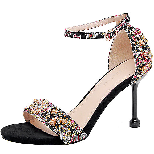 

Women's Heels Pumps Canvas Solid Colored Black