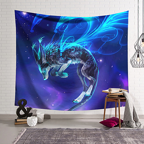 

Wall Tapestry Art Decor Blanket Curtain Hanging Home Bedroom Living Room Decoration Polyester Wolf