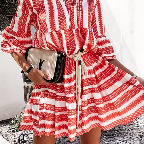 

9371# independent station wish amazon hot style 2021 summer new printed bohemian dress