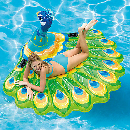 

Backrest & Leg Rest Design Inflatable Floating Mats, Easy to Inflate/Deflate, Pool Raft, Small for Swimming Water Games Water Park Swimming Pool