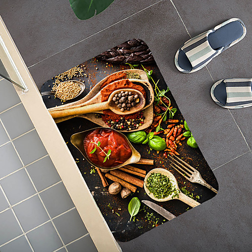 

Multicolored Spices Pattern Carpet Door Mat Bedroom Living Room Carpet Study Room Carpet Kitchen Bathroom Anti-slip Mat