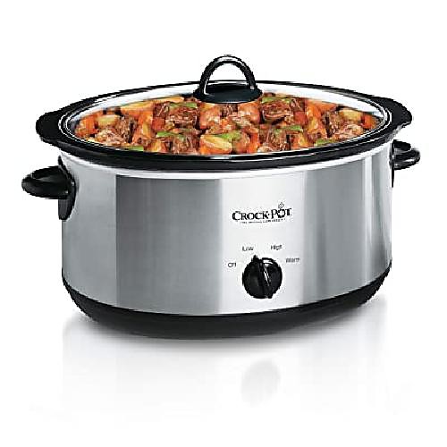 

7-quart oval manual slow cooker | stainless steel (scv700-s-br)