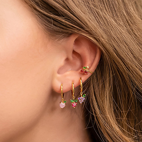

zirconium earrings grape cherry pineapple fruit earrings earrings